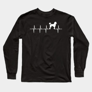 Poodle Heartbeat Gift For Poodle Lovers Long Sleeve T-Shirt